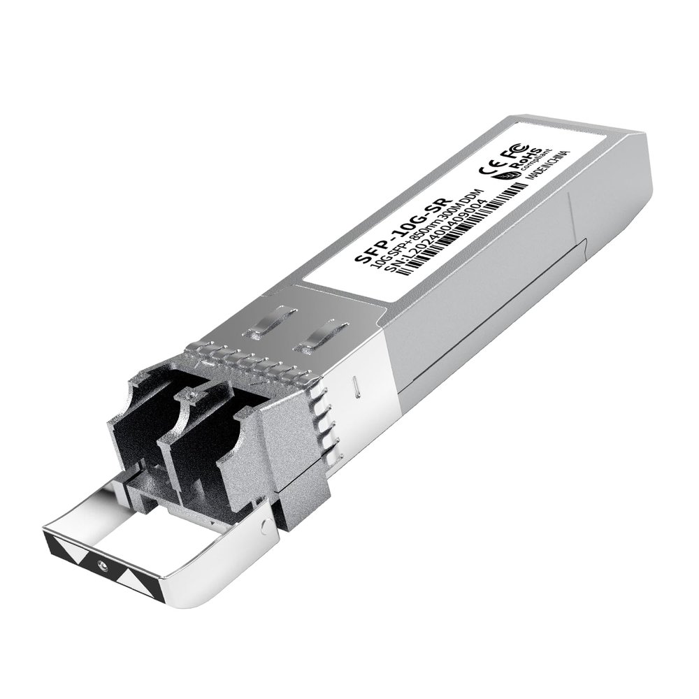 10GBase-SR SFP+ Module, Multi-Mode LC Ethernet Transceiver, 10G 850nm MMF up to 400m, Compatible with Cisco SFP-10G-SR, Meraki, Ubiquiti UF-MM-10G, Mikrotik, Netgear, HPE, TP-Link, Aruba and More