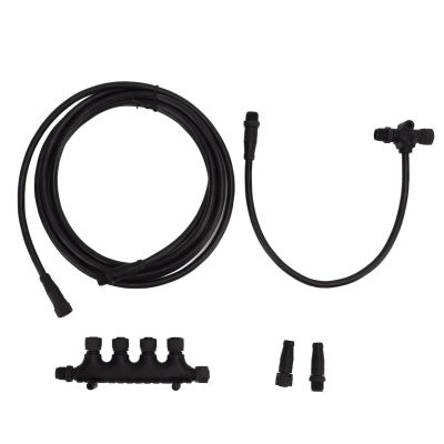 Brilluxa NMEA Tee Kit, multiport tee terminators Cables connectors Compatible with Lowrance NMEA 2000 Backbone Network, 5 pin M12 Thread IP67 Drop Cable Splitter Junction