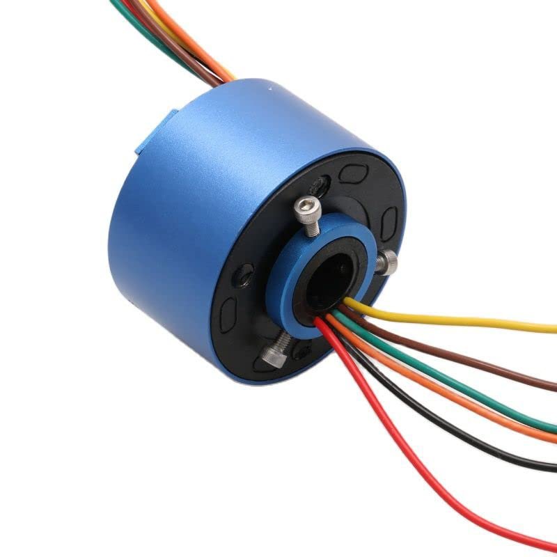 VERBANA 1PCS 10A 2/4/6/12CH Standard Hollow Shaft Slip Ring Conductive Integrated 12.7mm/25.4mm Through Hole Slipring Rotary Connector (Color : Hole 12.7mm 6CH 10A)