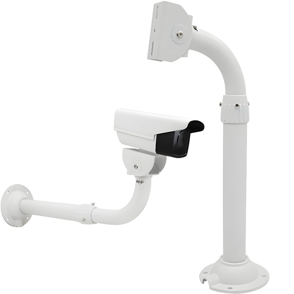 UQISOVI CCTV Security Camera Mount Bracket, Telescopic Adjustable Universal Camera Wall Mounting Bracket for CCTV Security Camera, L Type (23.6-47.2inch)