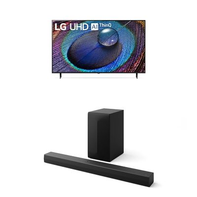 LG 50-Inch Class UR9000 Series Alexa Built-in 4K Smart TV (3840 x 2160),Bluetooth, Wi-Fi, USB, Ethernet, HDMI 60Hz Refresh Rate, AI-Powered 4K,Black, 3.1 ch. Sound Bar with Dolby Audio