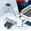HESKUL USBC Magnetic Adapter 3Pack Straight USB2.0 Magnetic USB C Connector 120W 5Pins with 480Mbps Data Transfer for USB C Laptops, Tablets, Phones, Gray view 2