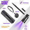 Tegeme 10 Pcs Invisible Ink Pen with Blacklight Flashlight Favor, Black view 2