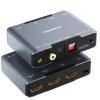8K@60Hz HDMI Splitter 1 in 2 Out, HDMI 2.1 Splitter Supports 4K@120Hz, EDID, 48 Gbps, VRR, ALLM, 3D, HDR 10, HDCP2.3, Dolby Vision Atmos, Audio Extractor, NO ARC