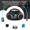 Portable CD Player Boombox and Vintage Style Home CD Player Wood Speaker System view 2