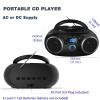 Portable CD Player Boombox and Vintage Style Home CD Player Wood Speaker System view 4