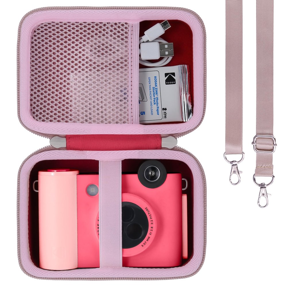 khanka Hard Travel Case for Kodak smile+/ Kodak Smile Plus Wireless Digital Instant Print Camera with Effect-Changing Lens, 2x3 Sticky-Backed Photo Prints,Case Only (Fuchsia)