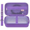 BOVKE Hard Travel Speaker Case for Bose New SoundLink Flex Speaker (2nd Gen) / Bose SoundLink Flex Bluetooth Portable Speaker, Extra Mesh Pocket for Bose Charger, Cables, Purple (W/Shoulder Strap) view 1