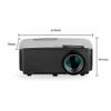 DJXIK Mini Projector, Portable Entertainment High-Definition 1080P Projector, Support Smart Phone Wireless Same Screen, Compatible with HDMI / VGA / USB / AV, TV Stick, PS4, Etc.,Black view 2