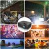 DJXIK Mini Projector, Portable Entertainment High-Definition 1080P Projector, Support Smart Phone Wireless Same Screen, Compatible with HDMI / VGA / USB / AV, TV Stick, PS4, Etc.,Black view 3