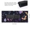 BTCOWZRV Large Mousepad Leaves On Starry Sk Gaming Mousepad 16 X 35.5 in Waterproof Keyboard Mousepad Mat Laptop Desk Mat with Stitched Edges Non-Slip Desk Writing Pad for Office Home, Black view 2