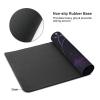 BTCOWZRV Large Mousepad Leaves On Starry Sk Gaming Mousepad 16 X 35.5 in Waterproof Keyboard Mousepad Mat Laptop Desk Mat with Stitched Edges Non-Slip Desk Writing Pad for Office Home, Black view 3