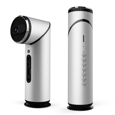 DJXIK 90Rotating Folding Mini Projector 4K, 2.4G/5G Dual-Band WiFi, Support Smart Phone Wireless Same Screen, Portable 3D HD Home Theater,White