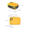 DJXIK Mini Portable Projector 320*240P Supports 1080P LCD 50000 Hours Lamp Life Home Theater Video Projector Compatible with HDMI/USB/SD/AV/VGA ,C view 2