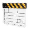 Film Clap Board,Unique Professional Acrylic Movie Clapperboard Director Action Clap Film Photography Accessories Tool 30x25CM (Yellow Striped whiteboard (PAV1YWE4)) view 1