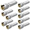 10PCS 10GBASE-T SFP+ RJ45 Copper Transceiver Module, Multi-Rate 1.25G/2.5G/5G/10G up to 30m - Compatible with TP-Link, Cisco SFP-10G-T-S, Ubiquiti UF-RJ45-10G, Netgear, Broadcom, Mikrotik and More view 1