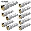 10PCS 10GBASE-T SFP+ RJ45 Copper Transceiver Module, Multi-Rate 1.25G/2.5G/5G/10G up to 30m - Compatible with TP-Link, Cisco SFP-10G-T-S, Ubiquiti UF-RJ45-10G, Netgear, Broadcom, Mikrotik and More view 2