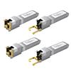 4PCS 10GBASE-T SFP+ RJ45 Copper Transceiver Module, Multi-Rate 1.25G/2.5G/5G/10G up to 30m - Compatible with TP-Link, Cisco SFP-10G-T-S, Ubiquiti UF-RJ45-10G, Netgear, Broadcom, Mikrotik and More view 1