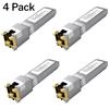 4PCS 10GBASE-T SFP+ RJ45 Copper Transceiver Module, Multi-Rate 1.25G/2.5G/5G/10G up to 30m - Compatible with TP-Link, Cisco SFP-10G-T-S, Ubiquiti UF-RJ45-10G, Netgear, Broadcom, Mikrotik and More view 2