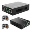 2Pack BiDi Gigabit Multi-Mode Fiber Ethernet Media Converters, with 2Pack Dual SFP LC Transceiver Module 850nm 1.25Gbps, 1000Base-SX to 10/100/1000Base-TX, LC Connector, RJ45 Interface MMF, Up to 550m view 1