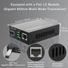 2Pack BiDi Gigabit Multi-Mode Fiber Ethernet Media Converters, with 2Pack Dual SFP LC Transceiver Module 850nm 1.25Gbps, 1000Base-SX to 10/100/1000Base-TX, LC Connector, RJ45 Interface MMF, Up to 550m view 4