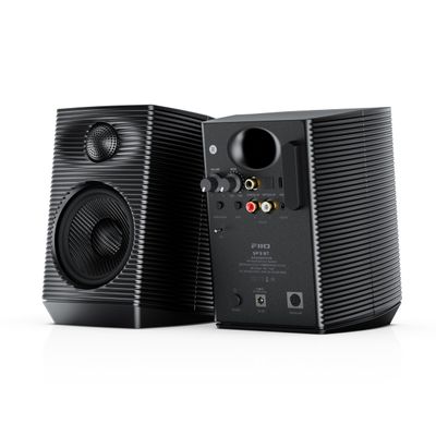 FiiO SP3 BT HiFi Bluetooth Active Desktop Speakers - 80W Stereo Computer Speakers and Home Music Sound System with AUX Audio/Coax/Optical/Type-C/RCA (Bluetooth White)
