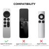 AhaStyle Case Compatible with 2022 Apple TV 4K HD Siri Remote 3rd Generation [AirTag Holder Built in] All Around Cover Apple TV Remote/Siri Remote (2nd) and AirTag (Glow Blue) view 2