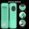 AhaStyle Case Compatible with 2022 Apple TV 4K HD Siri Remote 3rd Generation [AirTag Holder Built in] All Around Cover Apple TV Remote/Siri Remote (2nd) and AirTag (Glow Blue) view 3