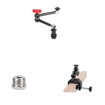 CAMVATE 11 inch Adjustable Magic Arm + Camera Clamp Mount + 5/8-Inch Male to 1/4-Inch Female Mic Screw