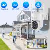 CKK 2K 4pcs Security Camera Wireless Outdoor with NVR System, 1TB HDD, Dual Lens, 10" LCD Monitor, PIR Motion Detection, Color Night Vision, 2-Way Talk, IP66 Waterproof, Audible & Floodlight Alarm view 2
