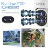 CKK 2K 4pcs Security Camera Wireless Outdoor with NVR System, 1TB HDD, Dual Lens, 10" LCD Monitor, PIR Motion Detection, Color Night Vision, 2-Way Talk, IP66 Waterproof, Audible & Floodlight Alarm view 3