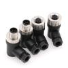 Eonvic 2 Sets Right Angle M12 5 Pin Male & Female A Code Circular Aviation Plug Industrial Sensor Connector Waterproof Right Angle 12mm Cable for NMEA 2000 Field Installable Garmin Networks view 1