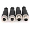 Eonvic 2 Sets M12 5 Pin Male & Female A Code Circular Aviation Plug Industrial Sensor Connector 60V 4A Waterproof Straight 12mm Connector Plug Cable Adapter view 2