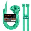 Long Zip Ties Heavy Duty 24 inch400 LBS Tensile Strength With Double Sided Toothed Super Durable Cable Ties Extra Large Wire Ties Adjustable Nylon Tie Wraps for Indoor Outdoor 100 Pack Green view 1