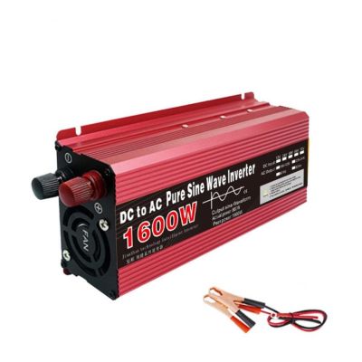 PDOLIGBDN Pure Sine Wave Car Power Inverter 3000/2200/1000W 12V 24V to 220V Converter Adapter Inverters Fast Charging Universal Socket (Color : 24V 1600W)