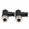 Eonvic M12 4 Pin Female Connector, 12mm A Code Right Angle Industrial Circular Connector, Unshiled Field Assembly Wireable Sensor IP67 250V 4A AC/DC 2pcs view 1