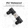 Eonvic M12 4 Pin Female Connector, 12mm A Code Right Angle Industrial Circular Connector, Unshiled Field Assembly Wireable Sensor IP67 250V 4A AC/DC 2pcs view 4