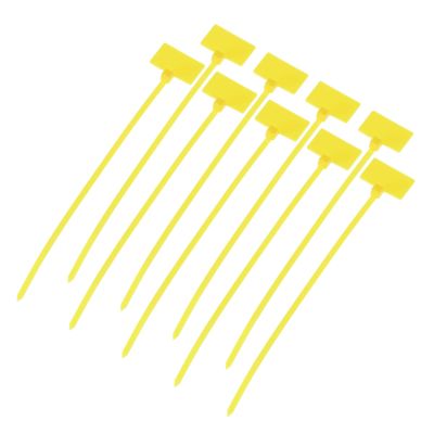 MECCANIXITY 250pcs Marker Cable Zip Ties, 6 Inch Self-Locking Nylon Labels Zip Tie Wraps, Wire Tags Ties Straps for Indoor and Outdoor, 3/16",Yellow