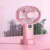 burqu Silent high wind power rechargeable desktop USB mini handheld fan, pink (digital) view 1