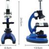 aiqiua Microscope 1200 Times Scientific Experiment, High Magnification Professional Biology Teaching Microscope Discover New Wonders (Color : Blue) view 2