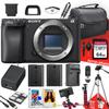Sony a6400 Mirrorless Camera (Body Only) + 64 GB Memory + Extra Battery + Spider Tripod + Case + Tripod + Card Reader + Battery Charger + More (22pc Bundle), Black (Renewed) view 1