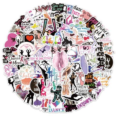 100 PCS Dance Stickers, Dancer Stickers Vinyl Waterproof Stickers for Water Bottle Laptop Luggage Helmet Skateboard Snowboard Guitar Scrapbook Phone Gifts for Teens Girls Kids Adult