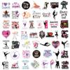 100 PCS Dance Stickers, Dancer Stickers Vinyl Waterproof Stickers for Water Bottle Laptop Luggage Helmet Skateboard Snowboard Guitar Scrapbook Phone Gifts for Teens Girls Kids Adult view 2