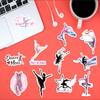 100 PCS Dance Stickers, Dancer Stickers Vinyl Waterproof Stickers for Water Bottle Laptop Luggage Helmet Skateboard Snowboard Guitar Scrapbook Phone Gifts for Teens Girls Kids Adult view 3
