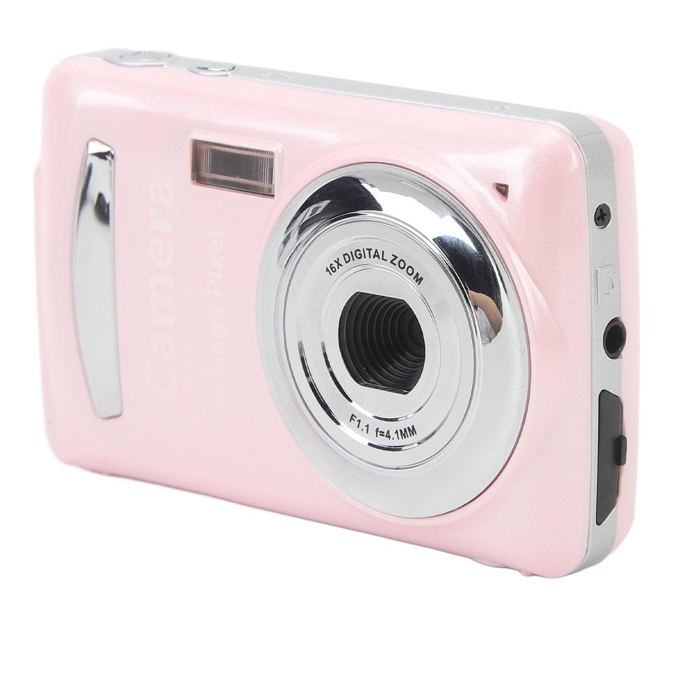 Wisoqu 16MP Digital Camera, 2.4 inch HD Display Screen, 16X Zoom, 1080P Video Recording, Auto Focus Multi Axis Stabilization Portable Digital Camera, Vlogging Camera (),