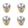 CETEOR Drawer Handles and knobs, 4 Pack Gold Diamond Handle Cabinet Door Crystal Handle Cabinet Wardrobe Door Crystal Handle, Oval Knob view 1