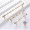 CETEOR Drawer Handles and knobs, 4 Pack Gold Diamond Handle Cabinet Door Crystal Handle Cabinet Wardrobe Door Crystal Handle, Oval Knob view 2