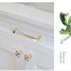 CETEOR Drawer Handles and knobs, 4 Pack Gold Diamond Handle Cabinet Door Crystal Handle Cabinet Wardrobe Door Crystal Handle, Oval Knob view 3