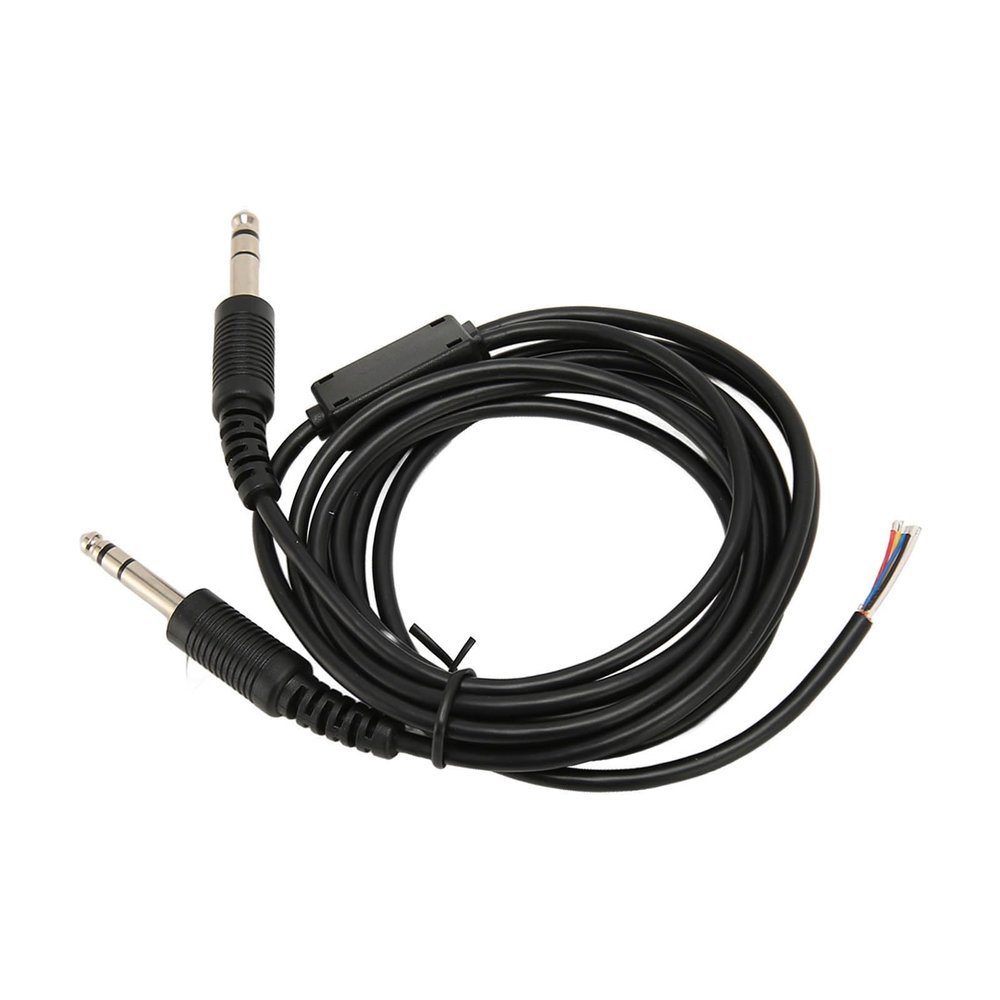 Aviation Headset Replacement Cable, Replacement Aviation Headset Cable for Pilot Dual GA Plug Aviation Headphone DIY Cable 6.6ft
