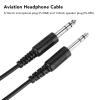 Aviation Headset Replacement Cable, Replacement Aviation Headset Cable for Pilot Dual GA Plug Aviation Headphone DIY Cable 6.6ft view 4